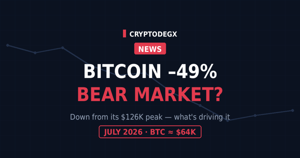 Bitcoin down 49 percent from its all-time high — is this a bear market, July 2026
