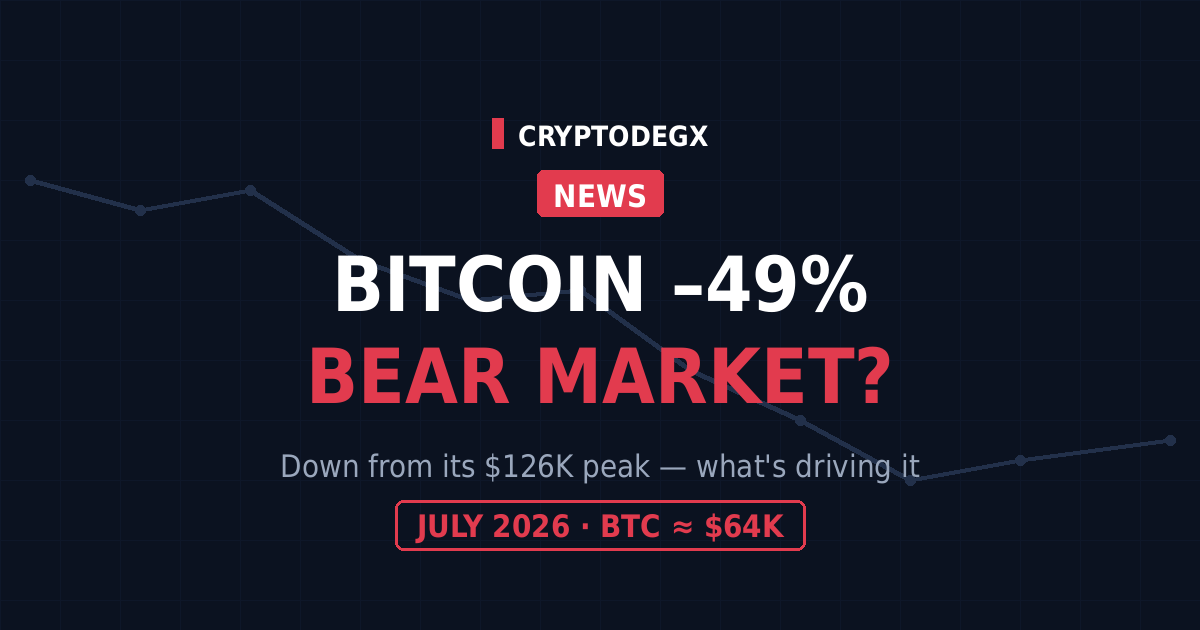 Bitcoin down 49 percent from its all-time high — is this a bear market, July 2026