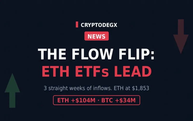 ETH ETFs Beat Bitcoin’s 3 Weeks Running: The Flow Flip