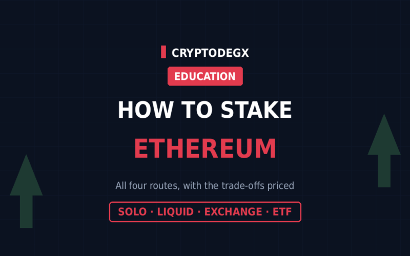 How to Stake Ethereum in 2026: All 4 Routes Compared 4 How to Stake Ethereum in 2026: All 4 Routes Compared