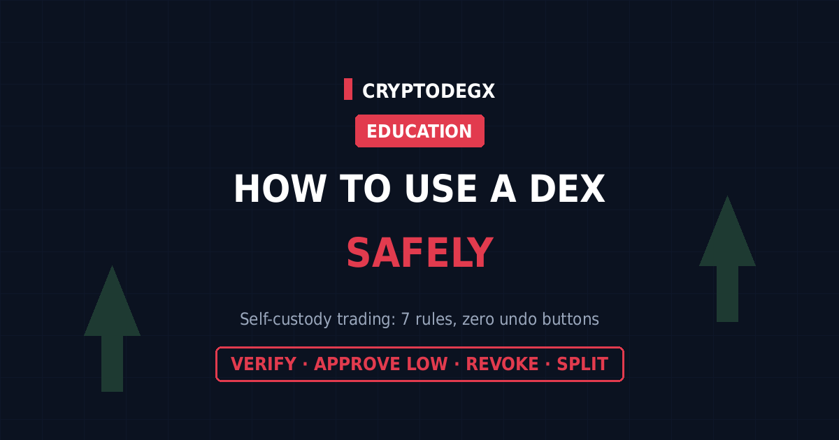 How to use a DEX safely, seven rules for self-custody crypto trading ·