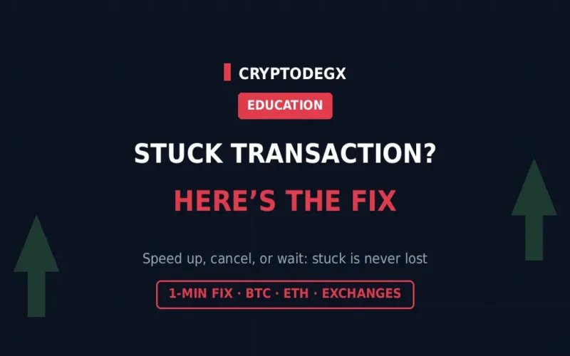 Crypto Transaction Stuck? Here’s the Fix (Speed Up, Cancel, or Wait)