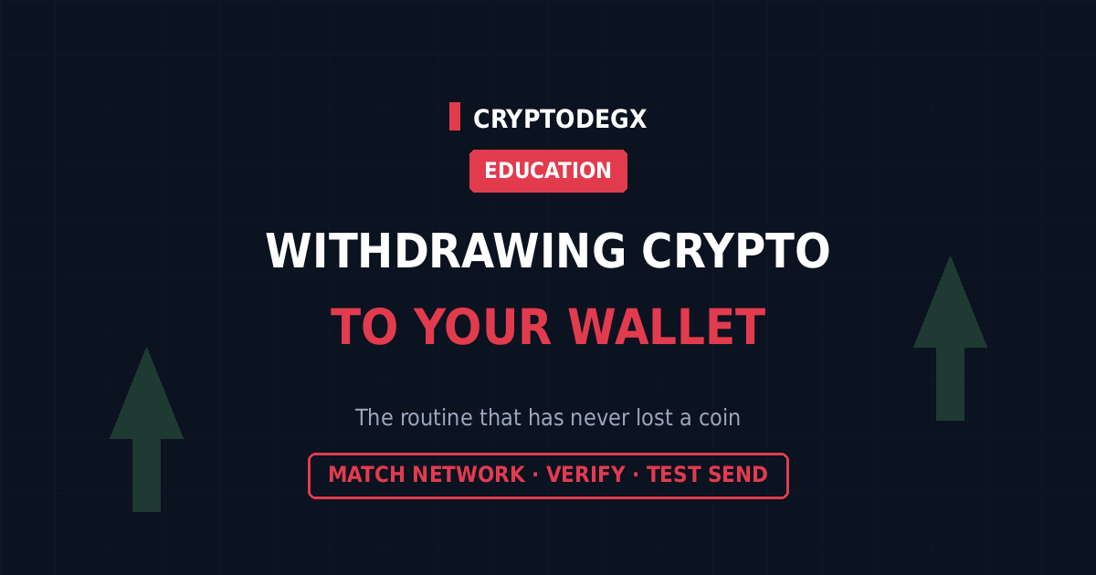How to withdraw crypto from an exchange to a wallet safely, step by step