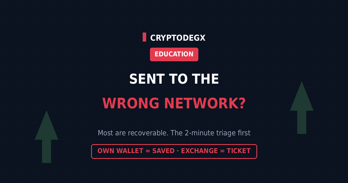 How to recover crypto sent to the wrong network, own wallet and exchange scenarios