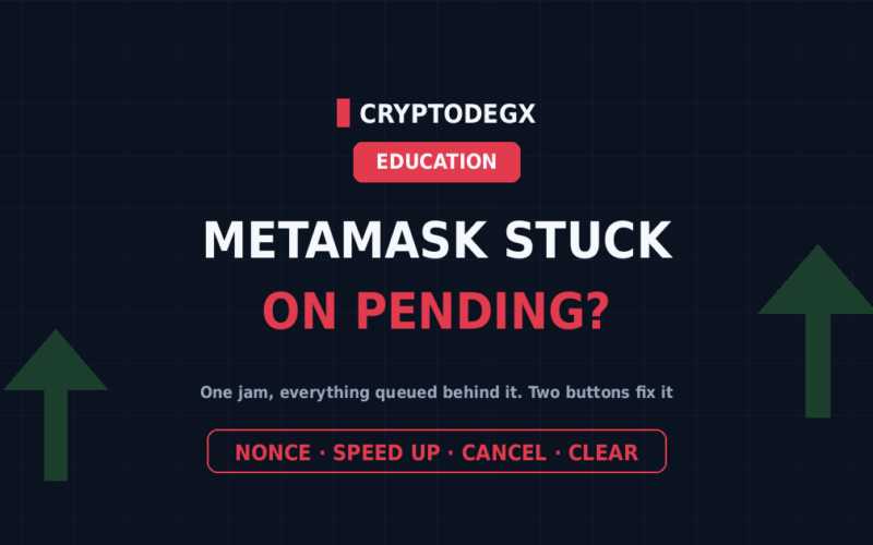 MetaMask Stuck on Pending? Speed Up, Cancel, or Reset Nonce (Safely) 2 MetaMask Stuck on Pending? Speed Up, Cancel, or Reset Nonce (Safely)