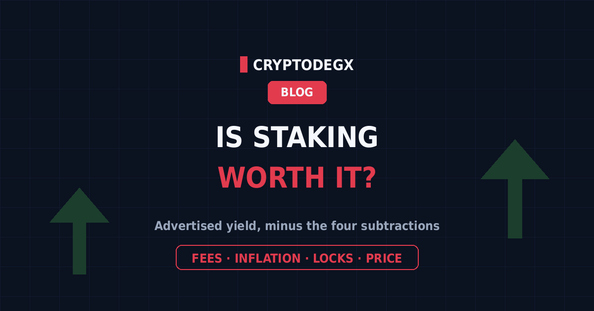 Is crypto staking worth it in 2026, real yield after fees inflation and lock-ups