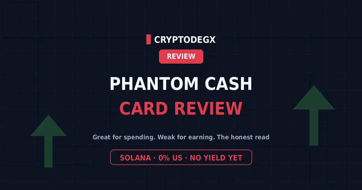 Phantom Cash Card review 2026, self-custodial Solana Visa with CASH stablecoin, no yield yet