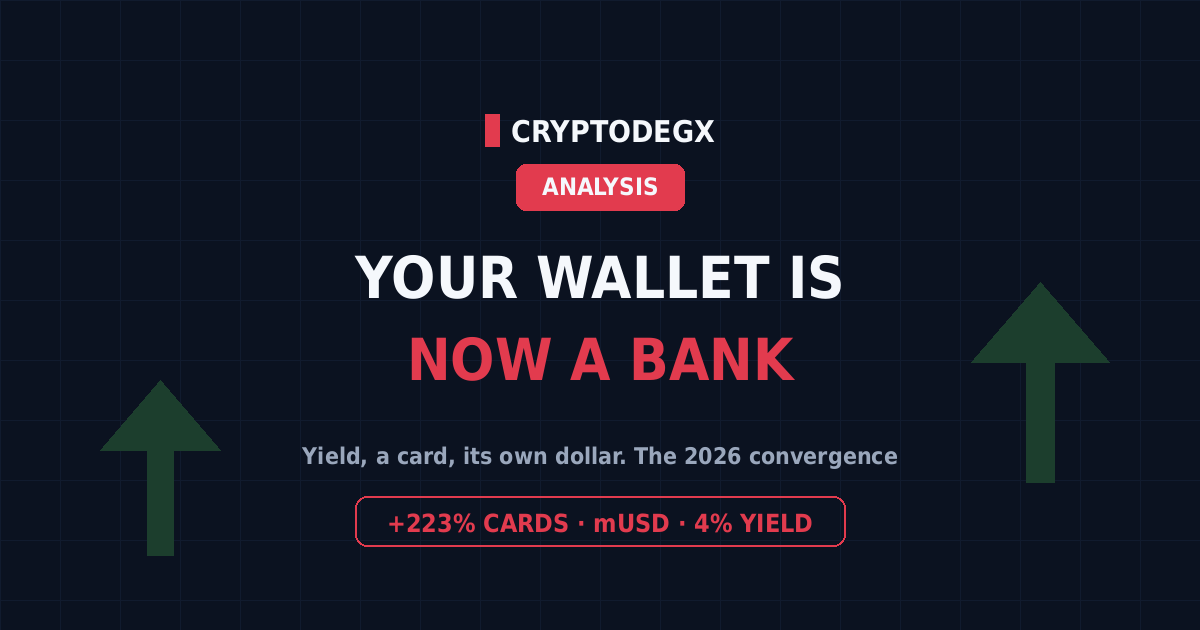 Why crypto wallets are becoming banks in 2026, yield cards and native stablecoins converge