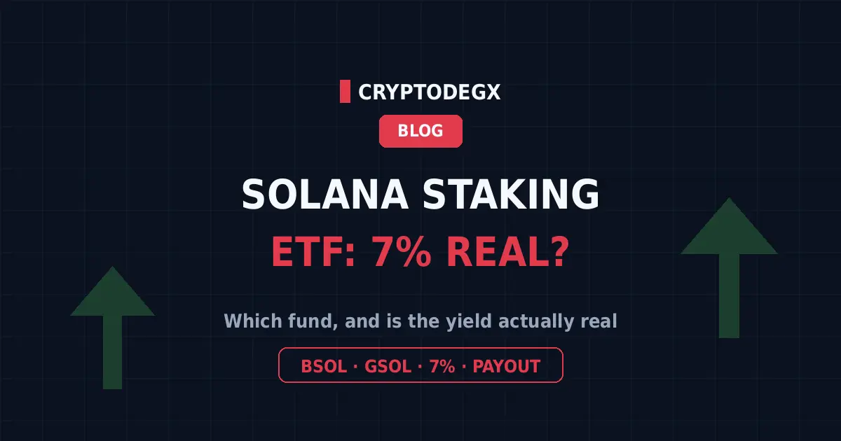 Solana staking ETF comparison 2026, BSOL versus GSOL and whether the 7 percent yield is real