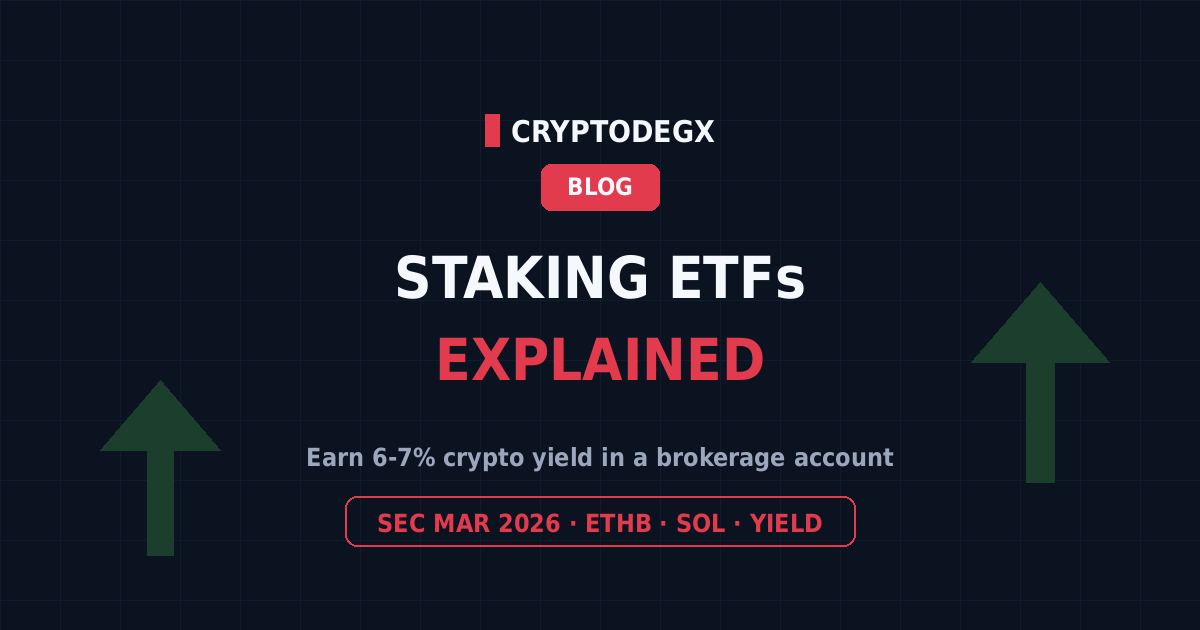 Staking ETFs explained, earn 6-7 percent crypto yield in a brokerage account